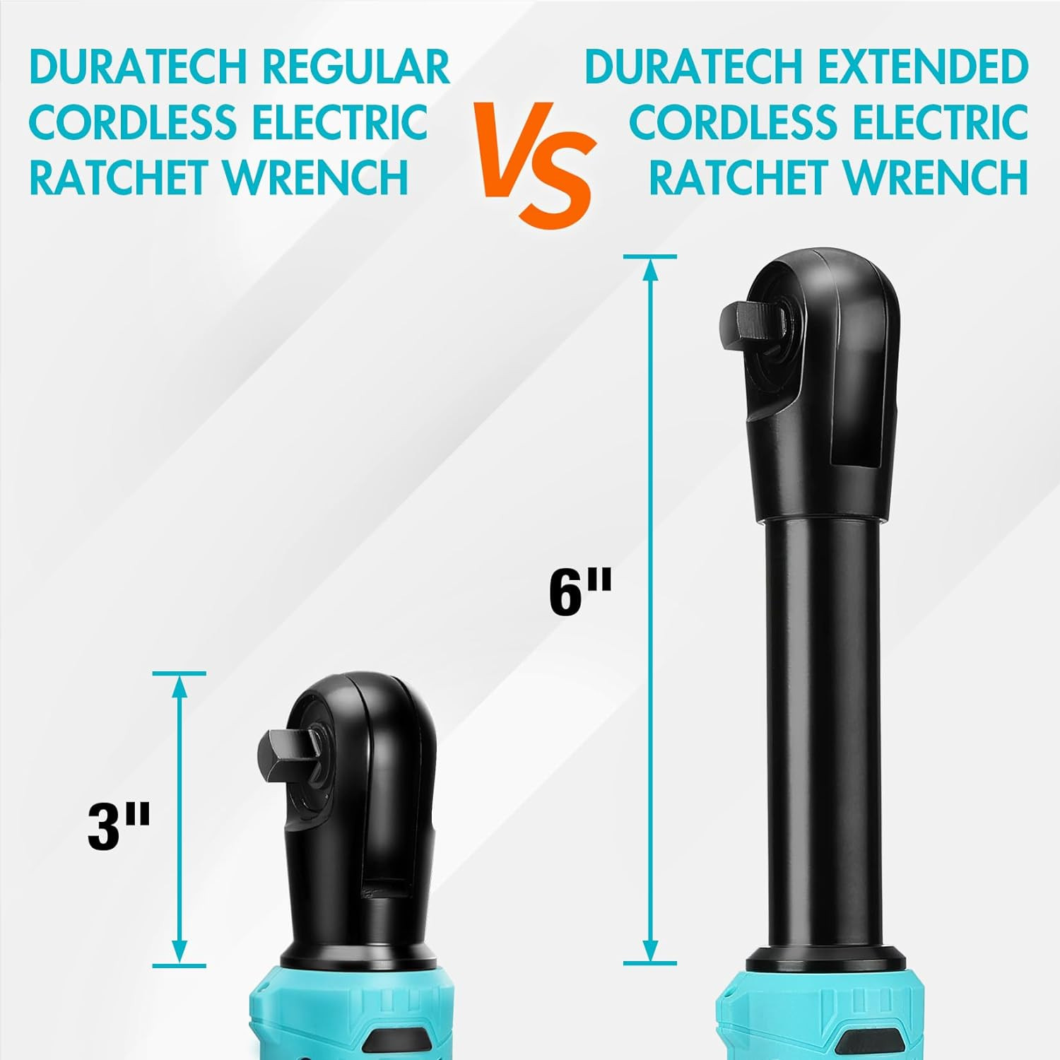 Extended Cordless Ratchet Wrench, 3/8&Prime; 12V 44 Ft-Lbs Long Neck Electric Ratchet
