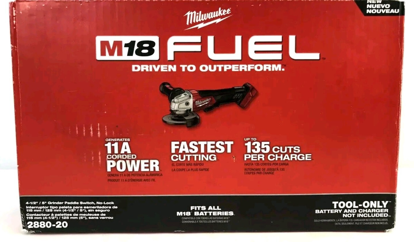 MILWAUKEE 2880-20 M18 18V 4-1/2&Prime; / 5&Prime; Grinder Paddle Switch Tool only NEW