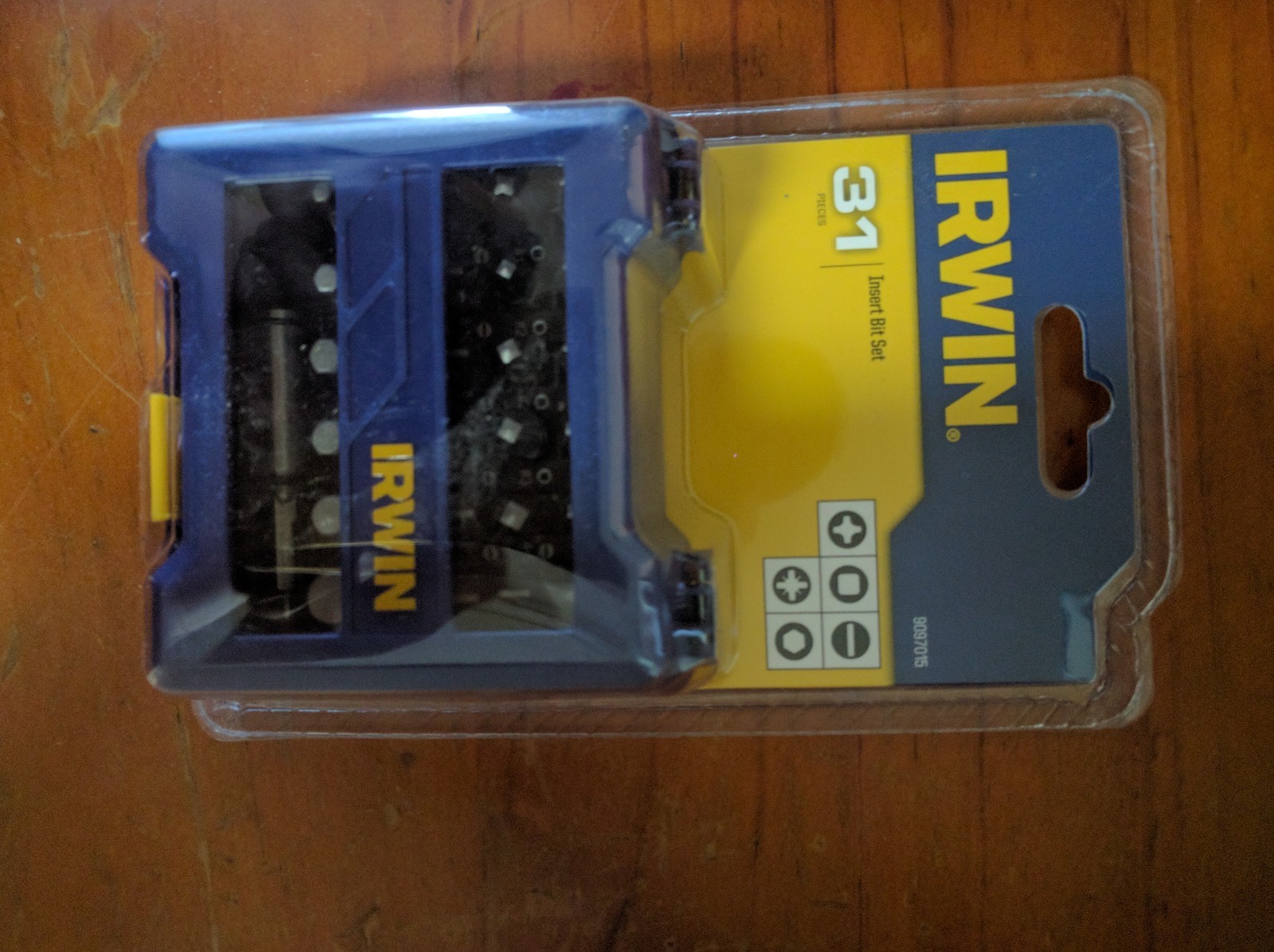 IRWIN 31 INSERT BIT SET IN HOLDER: PH 1 2 3 SQ 1 2 3 SLOT PZ 1 2 3 Hex 9097015