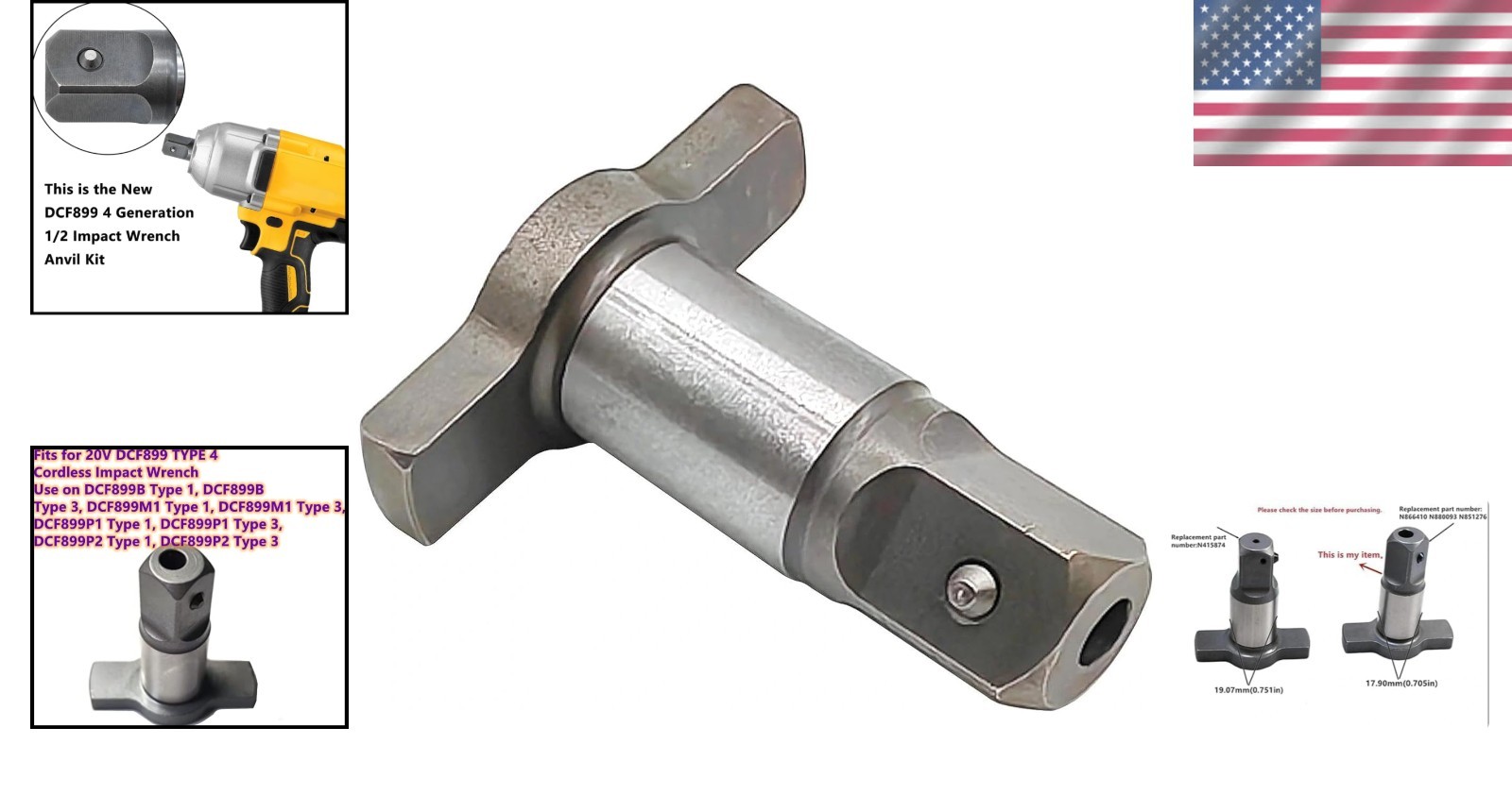 Upgraded 1/2 Anvil Assembly – For Enhanced Dewalt Type 4 Impact Performance