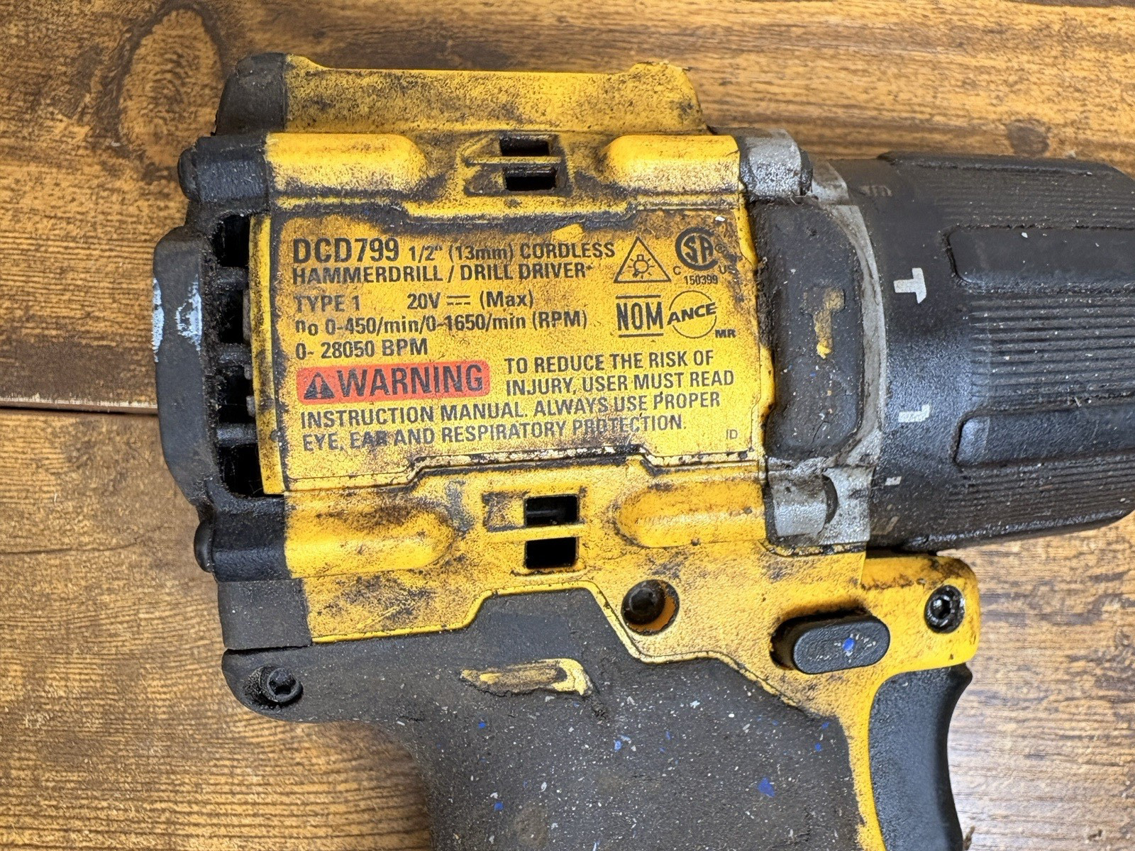 DEWALT ATOMIC 20-Volt MAX Brushless 1/2 in. Hammer Drill TOOL ONLY DCD799B