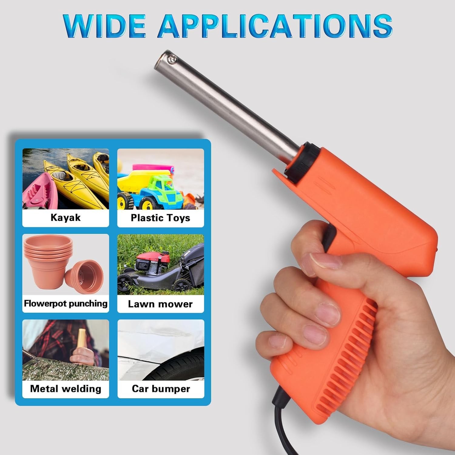 100W Plastic Welder Kit 5 Tips Plastic Welding Kit Car Bumper Kayak Repair Tool