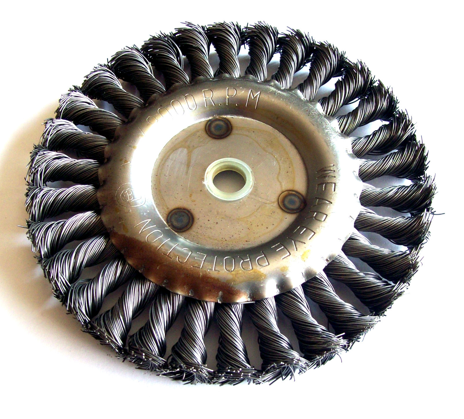 6&Prime; COARSE KNOTTED KNOT WIRE WHEEL BRUSH COARSE FOR BENCH GRINDER CHIW2154