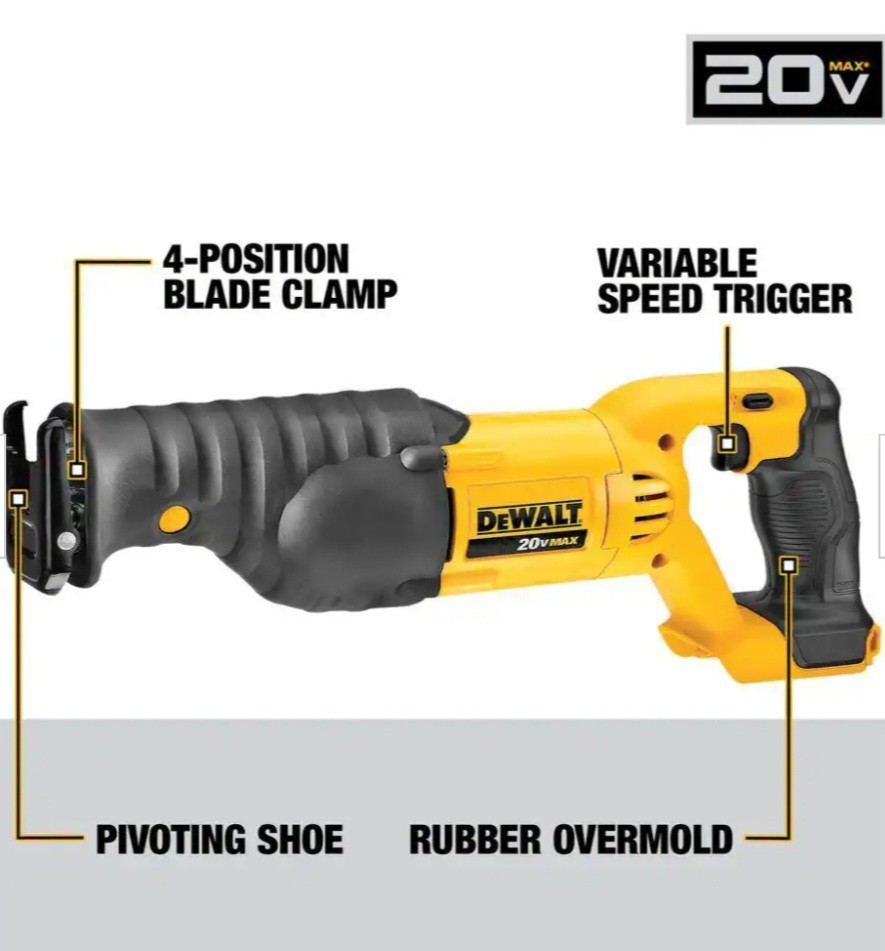 DEWALT 20v Max 20V Reciprocating Saw DCS380 (TOOL ONLY)