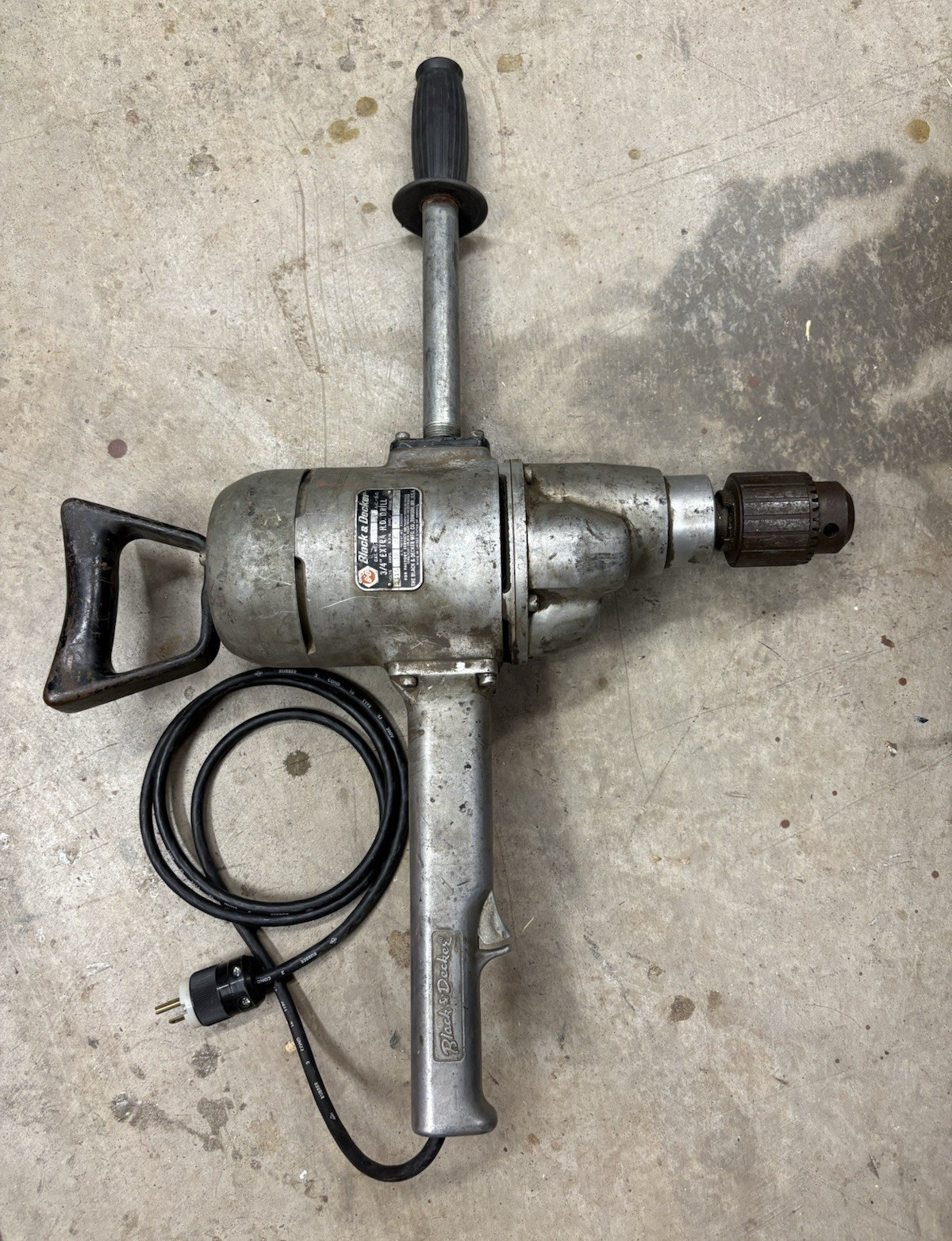 Black & Decker 3/4in Heavy Duty Corded Drill 115V 12A 375 RPM – Working