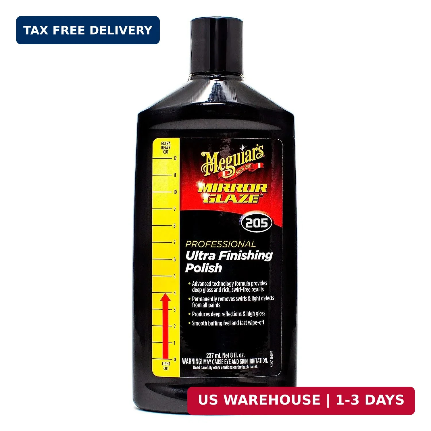 Meguiar&rsquo;s M205 Mirror Glaze Ultra Finishing Polish, Easy-to-Use 8 Oz, Factory