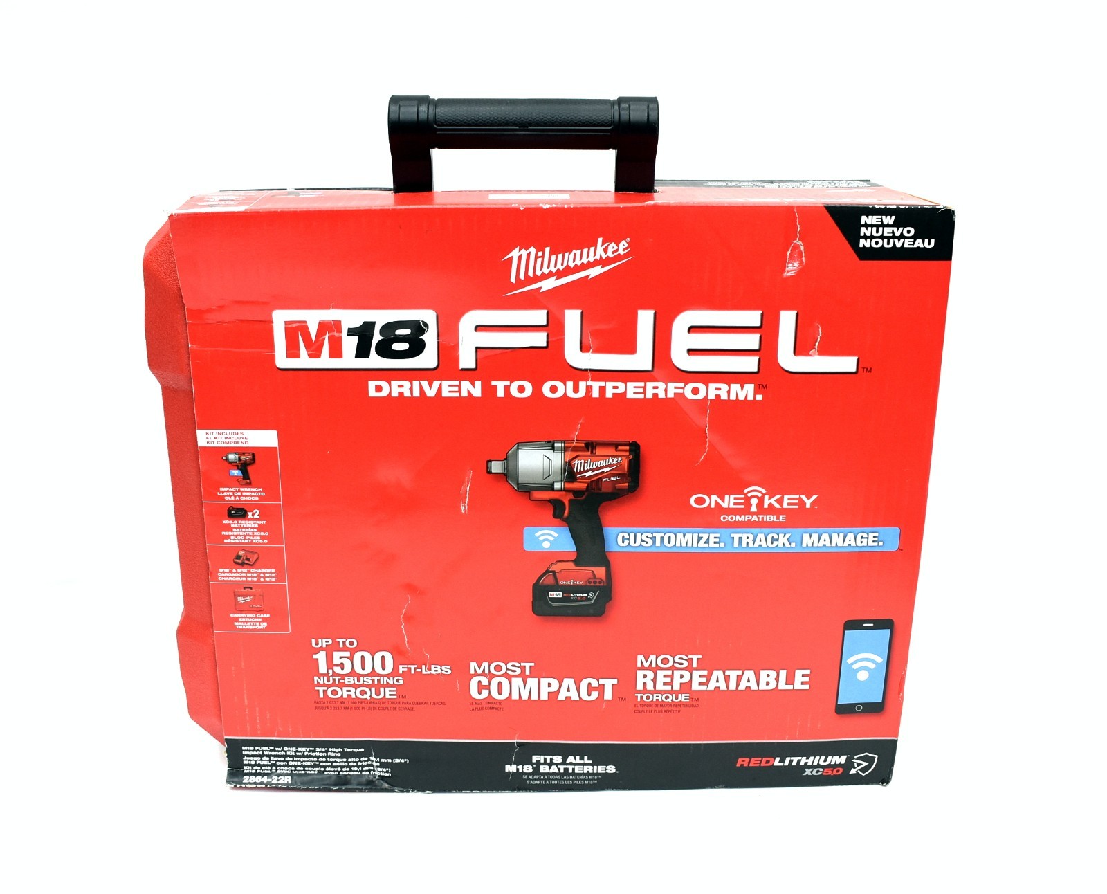 Milwaukee 2864-22R FUEL 3/4&Prime; High Torque Impact Wrench W/ Friction Ring Kit New!