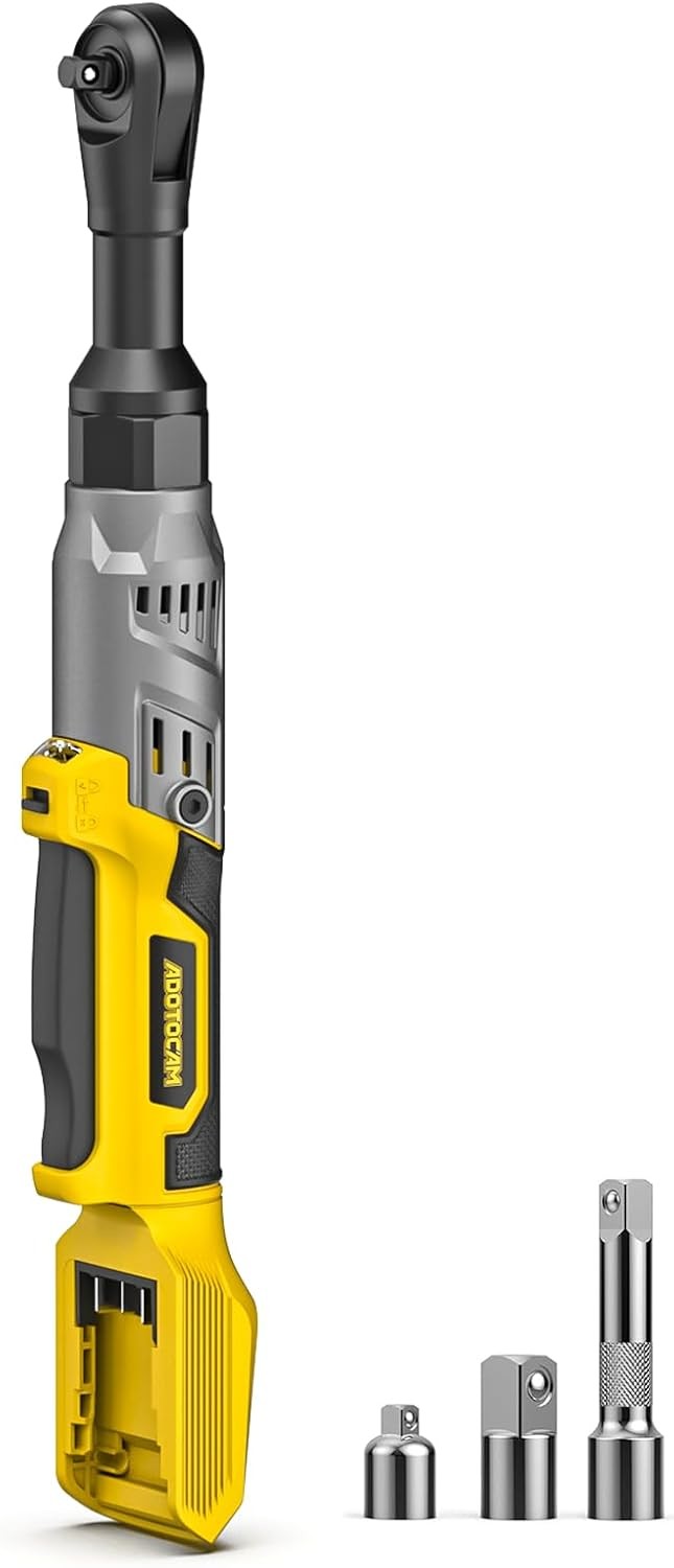 3/8&Prime; Cordless Ratchet Wrench for DeWalt 20V, 75 Ft-lbs(102N.m) | (Tool Only)Exte