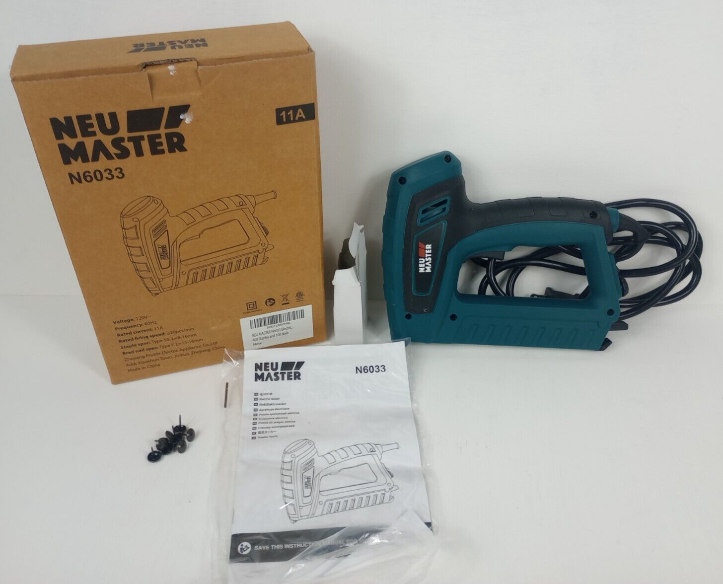 Neu Master N6033 Electric Tacker Power Tool Plug In