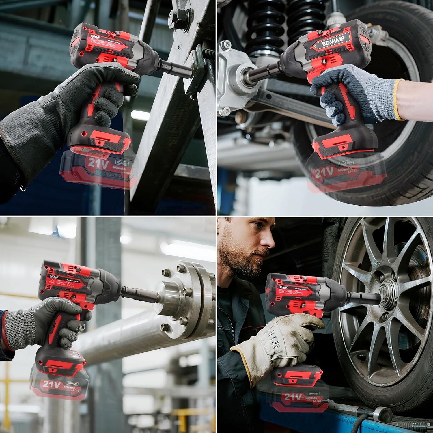Brushless 1/2&Prime; Cordless 3000R Impact Wrench 1500 N.m High Torque Impact Gun