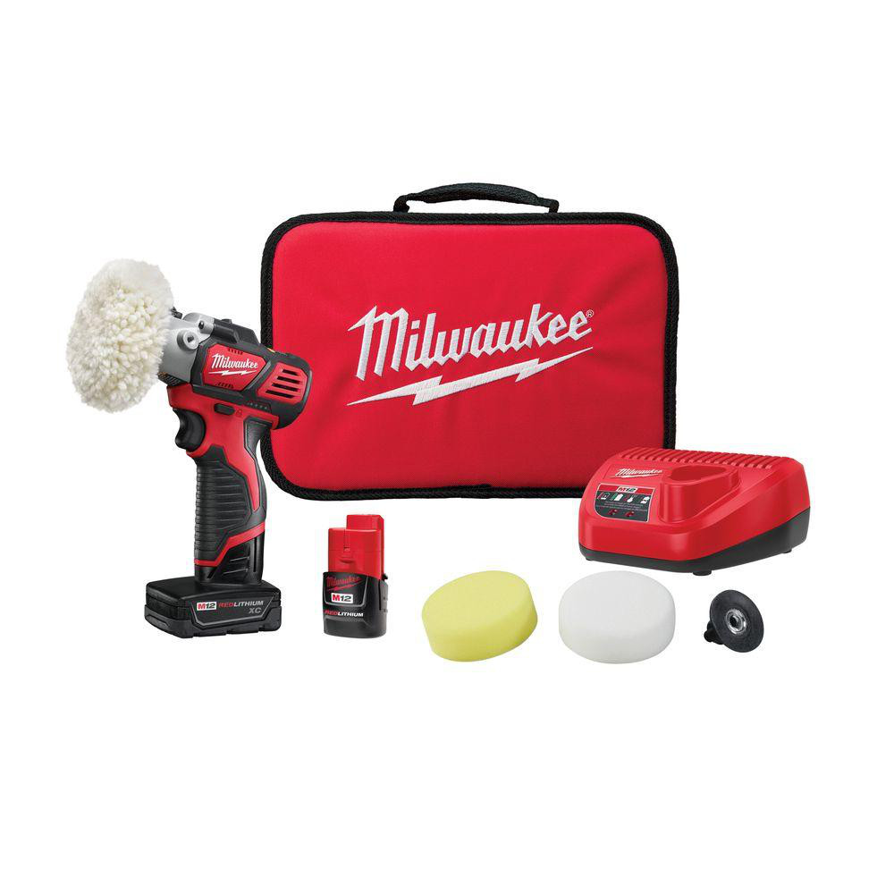 12V Li-Ion Cordless Polisher Sander Variable Speed with Batteries Accessories