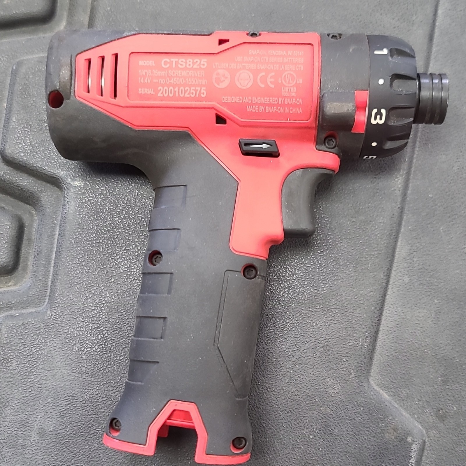 Snap-on CTS825 14.4V Brushless Cordless Screw Gun 1/4in Keyless Chuck Tool Only