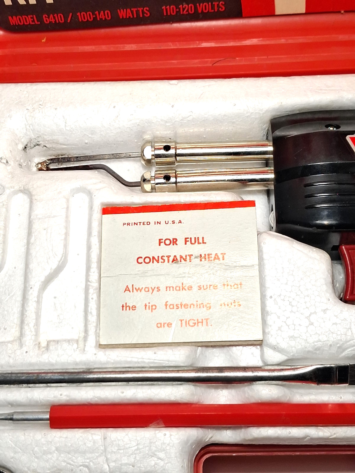 Vintage 1960s Miller Falls Instant Heat Soldering Kit 100-140 Watts Model 6410