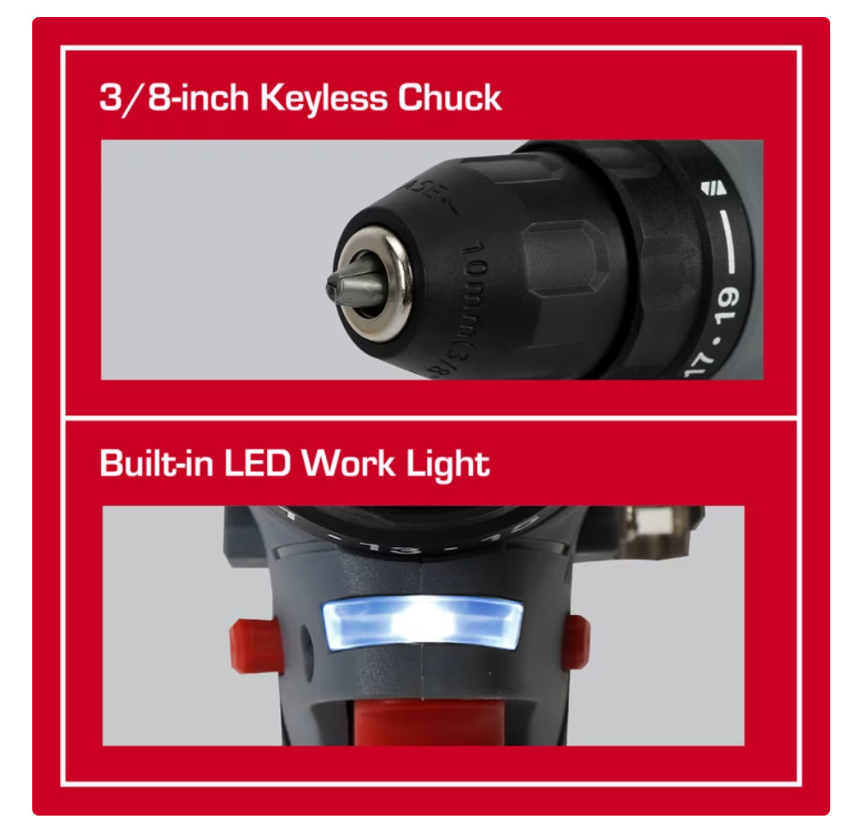 Hyper Tough 12V Brushless Cordless Drill Driver with 1.5Ah Battery