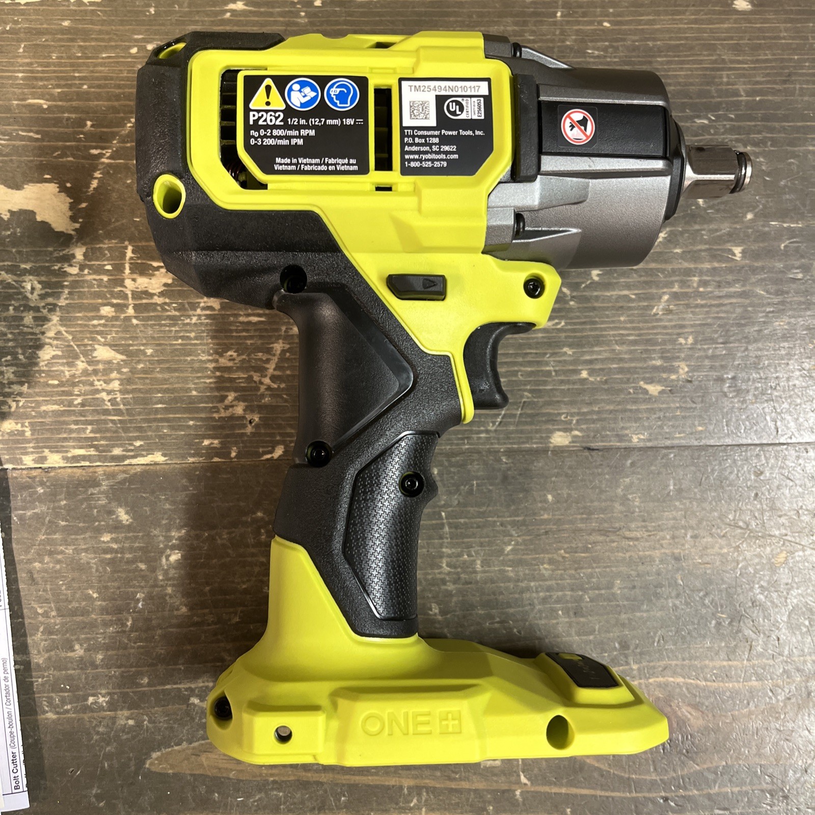 Ryobi P262 ONE+ HP Brushless 1/2” 4 Mode Impact Wrench