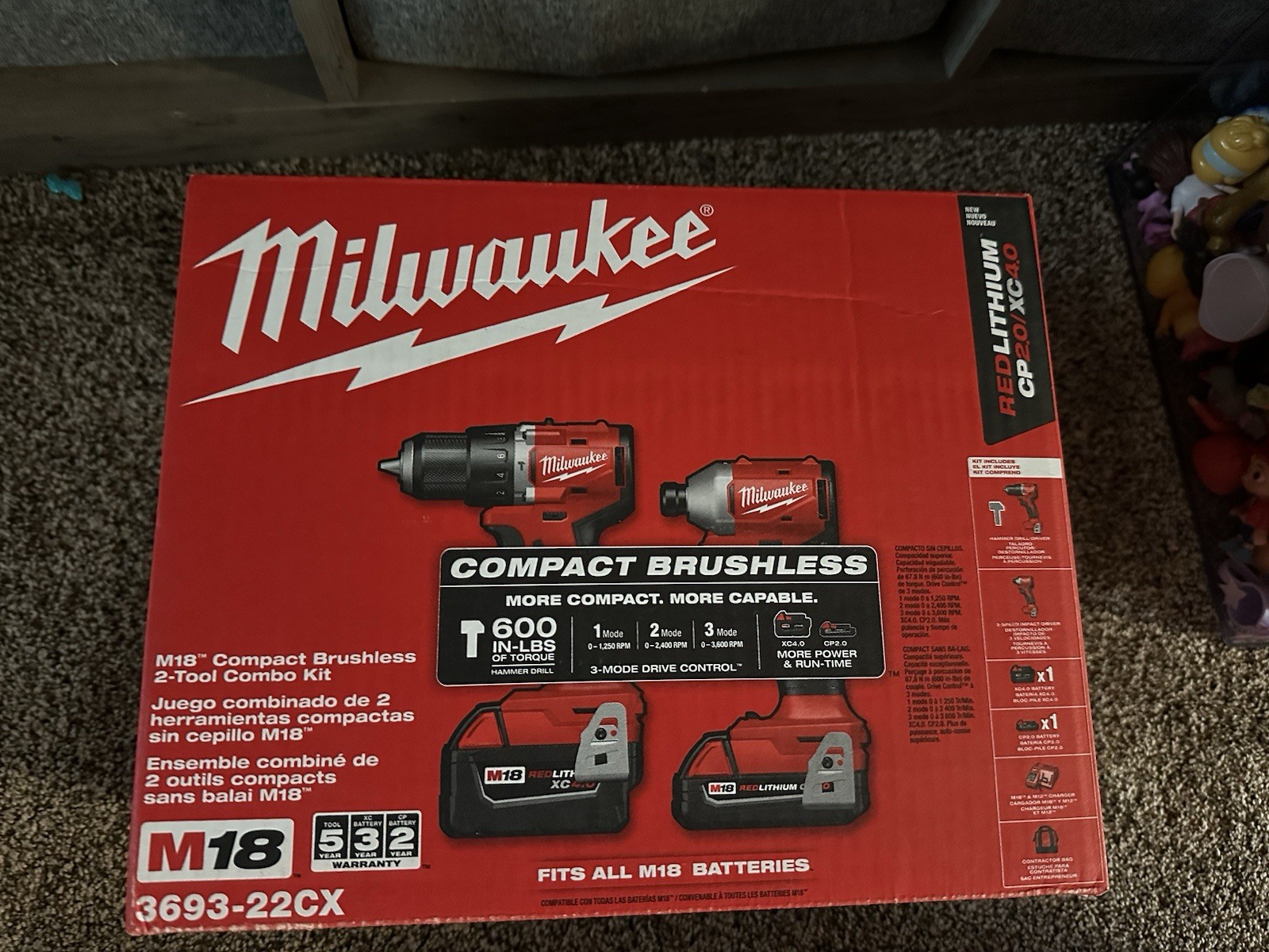 NEW Milwaukee Cordless Compact Drill and Impact Driver Power Tool Set – 2691-22