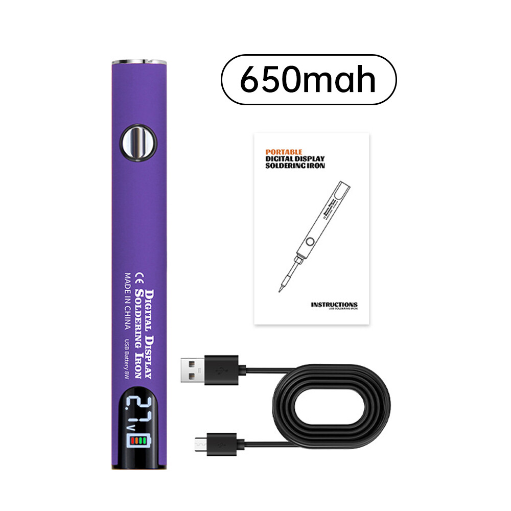 650mAh 510 interface Wireless Soldering Iron Pen Voltage Display USB Rechargable