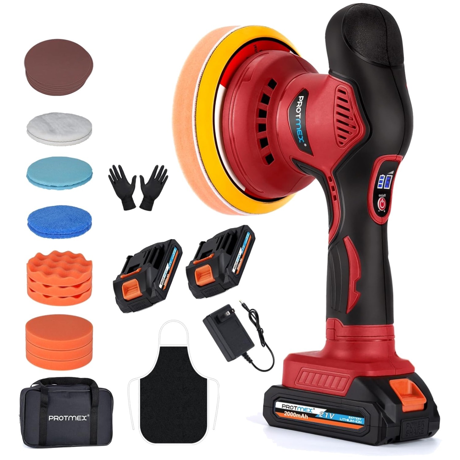 Dual-Battery Cordless Car Polisher Set