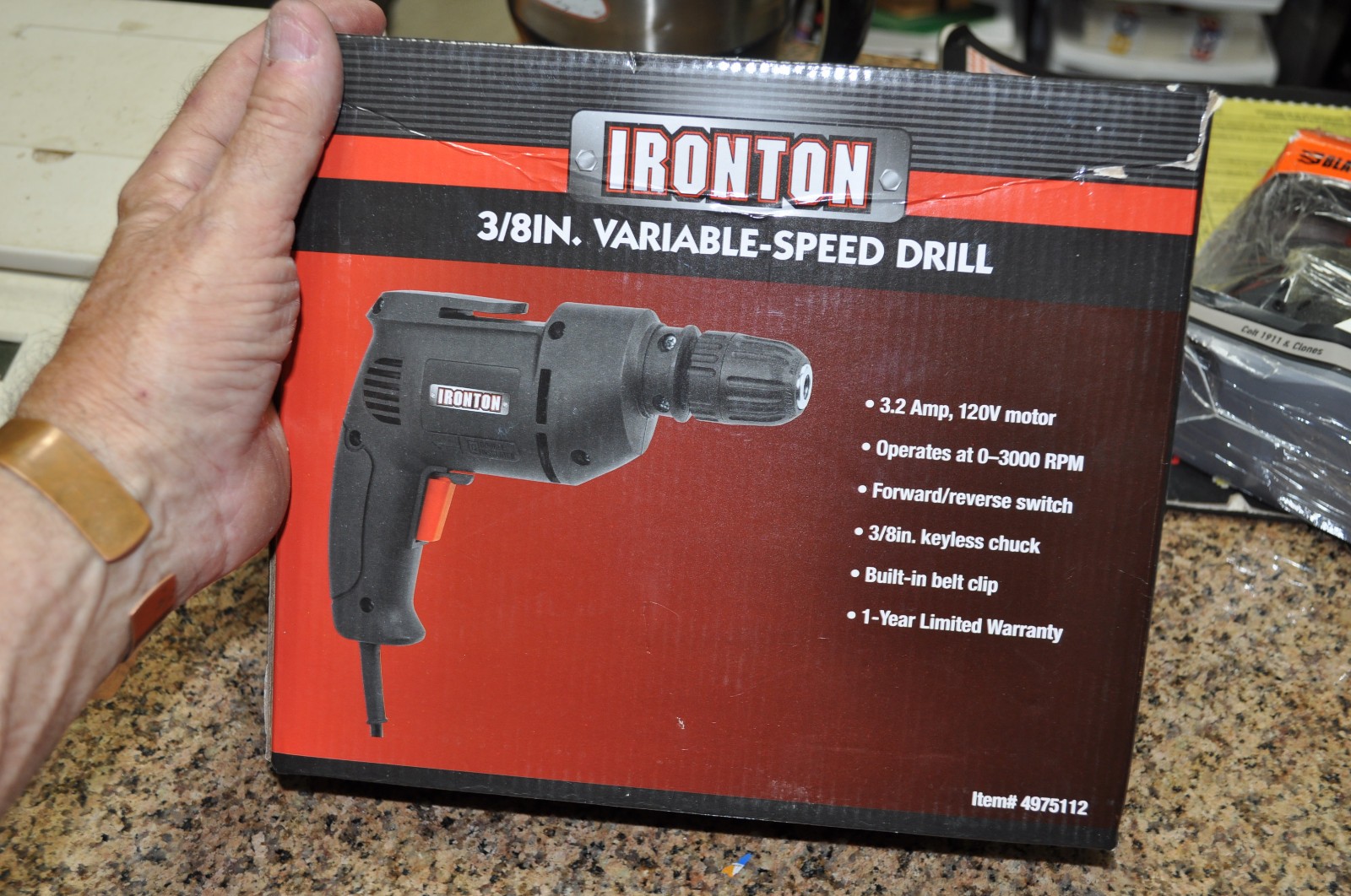 Ironton 3/8 inch Variable Speed Drill New never used still in the box
