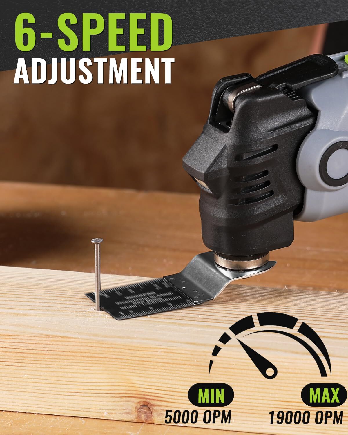 20V Oscillating Tool Kit Cordless Brushless 19000RPM Orbiting Multi Tool