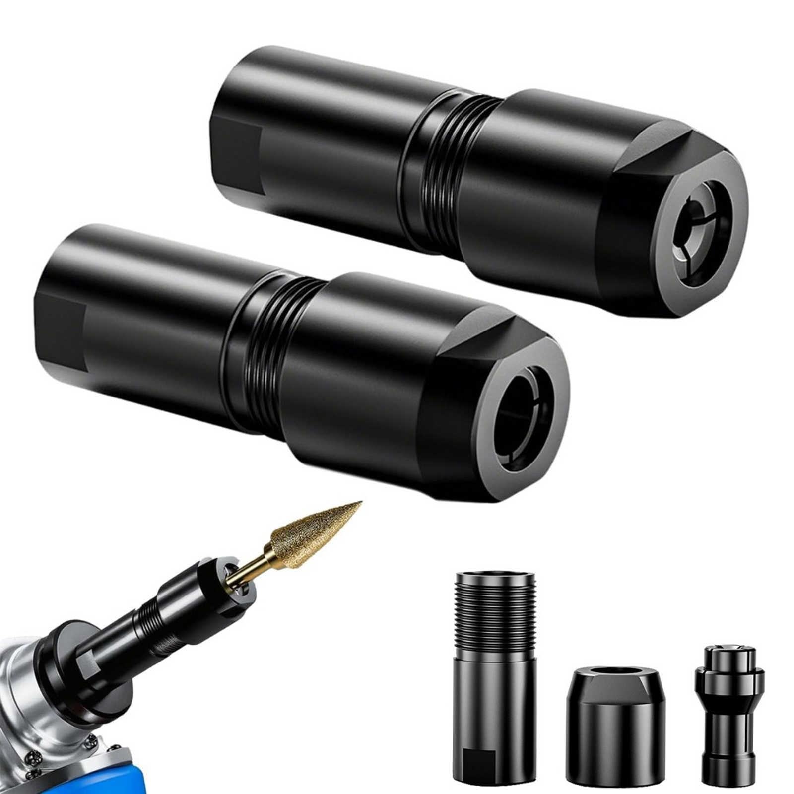 3mm and 6mm Straight Grinder Conversion Adapter Set for 100-Tyle Angle Grinder