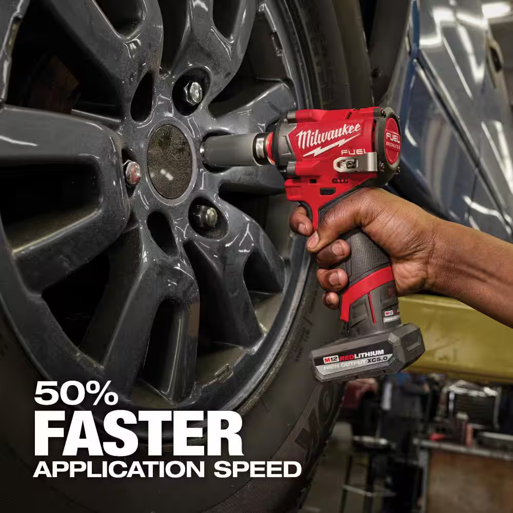 M12 FUEL 12V Lithium-Ion Brushless Cordless Stubby 1/2 In. Impact Wrench with M1