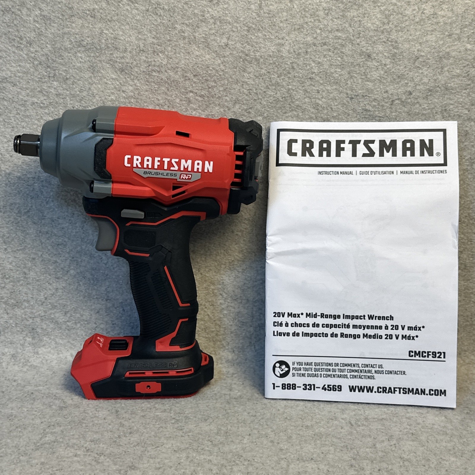 CRAFTSMAN RP 1/2&Prime; Impact Wrench CMCF921 20V MAX Brushless Tool Only Brand New