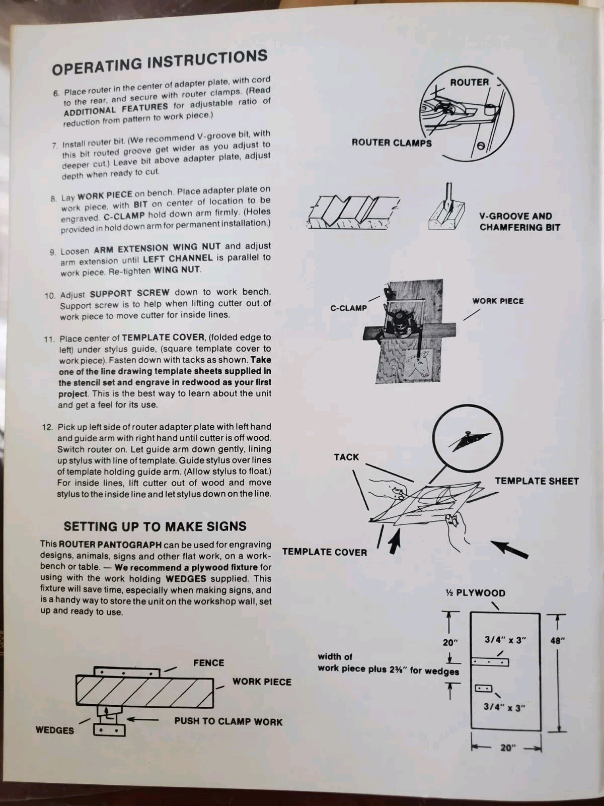 Vermont Hardware Router Pantograph #C-850 w/Stencils