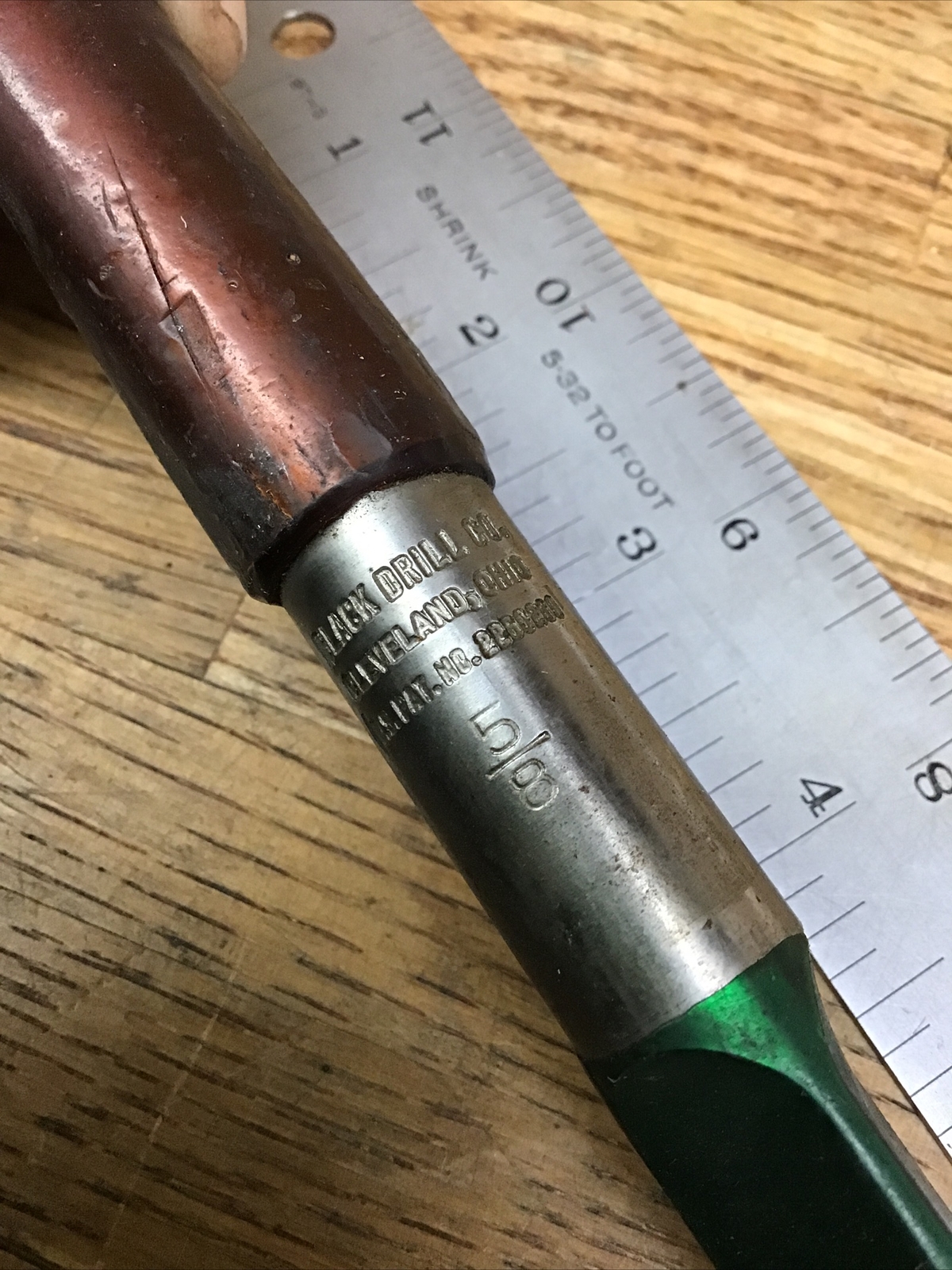 BLACK DRILL CO. HARD STEEL DRILL 5/8” W. Mortise Taper