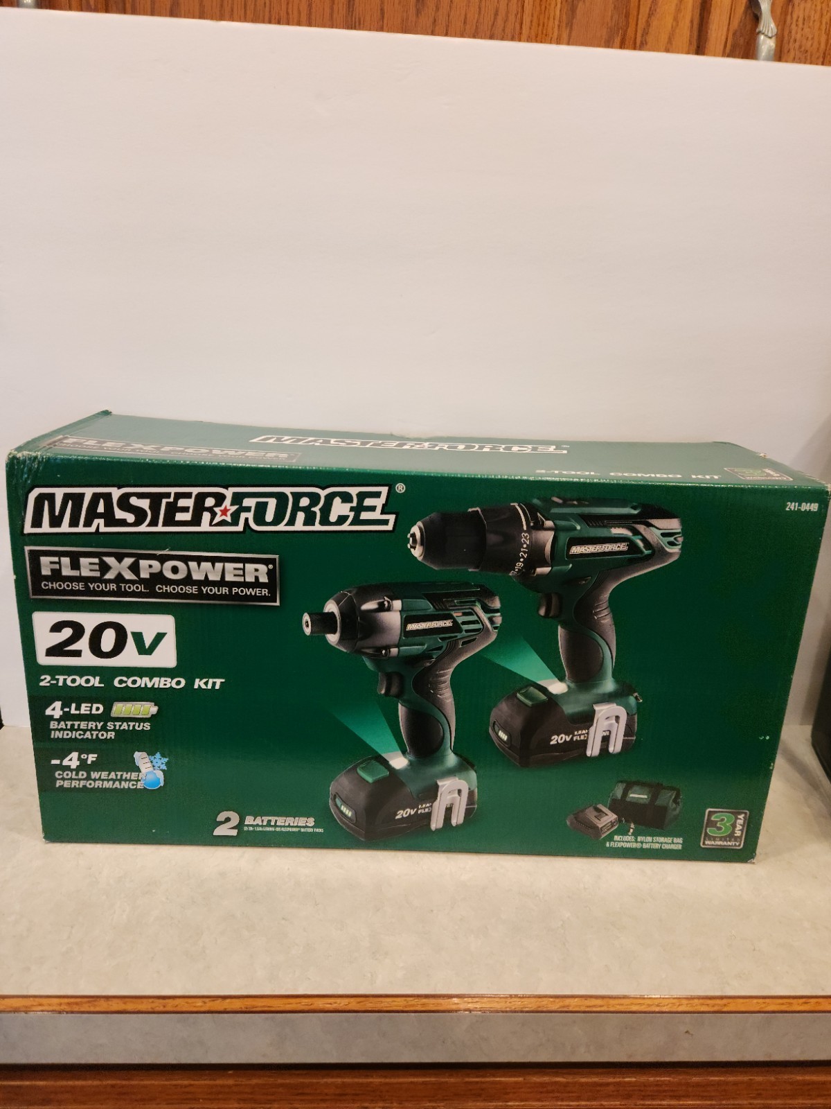 Genuine Masterforce 241-0449 20V FlexPower Advantage 2-Tool Combo Kit New Sealed