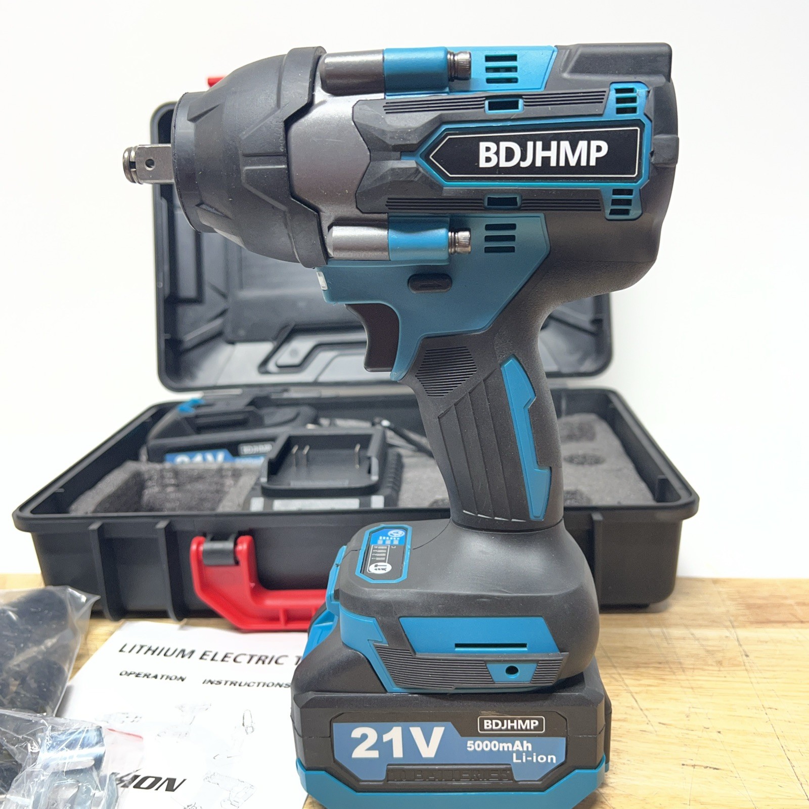 1500 N.m Cordless Impact Wrench 1/2 Inch, Brushless Electric Power Tool for Auto