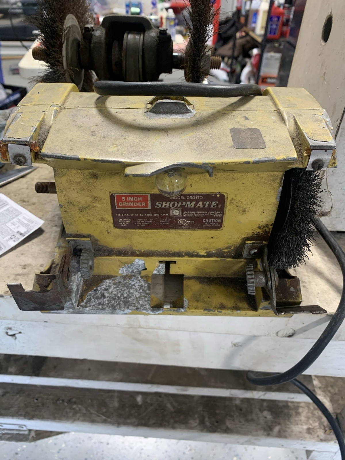 Vintage Shopmate 5” Bench Grinder