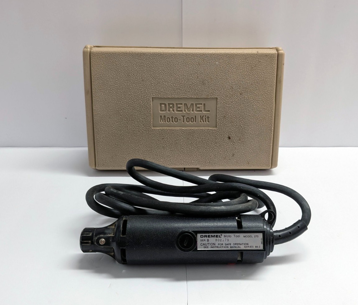 Vintage Dremel Moto-Tool Model 270 Rotary Tool w/ Case – Tested Works