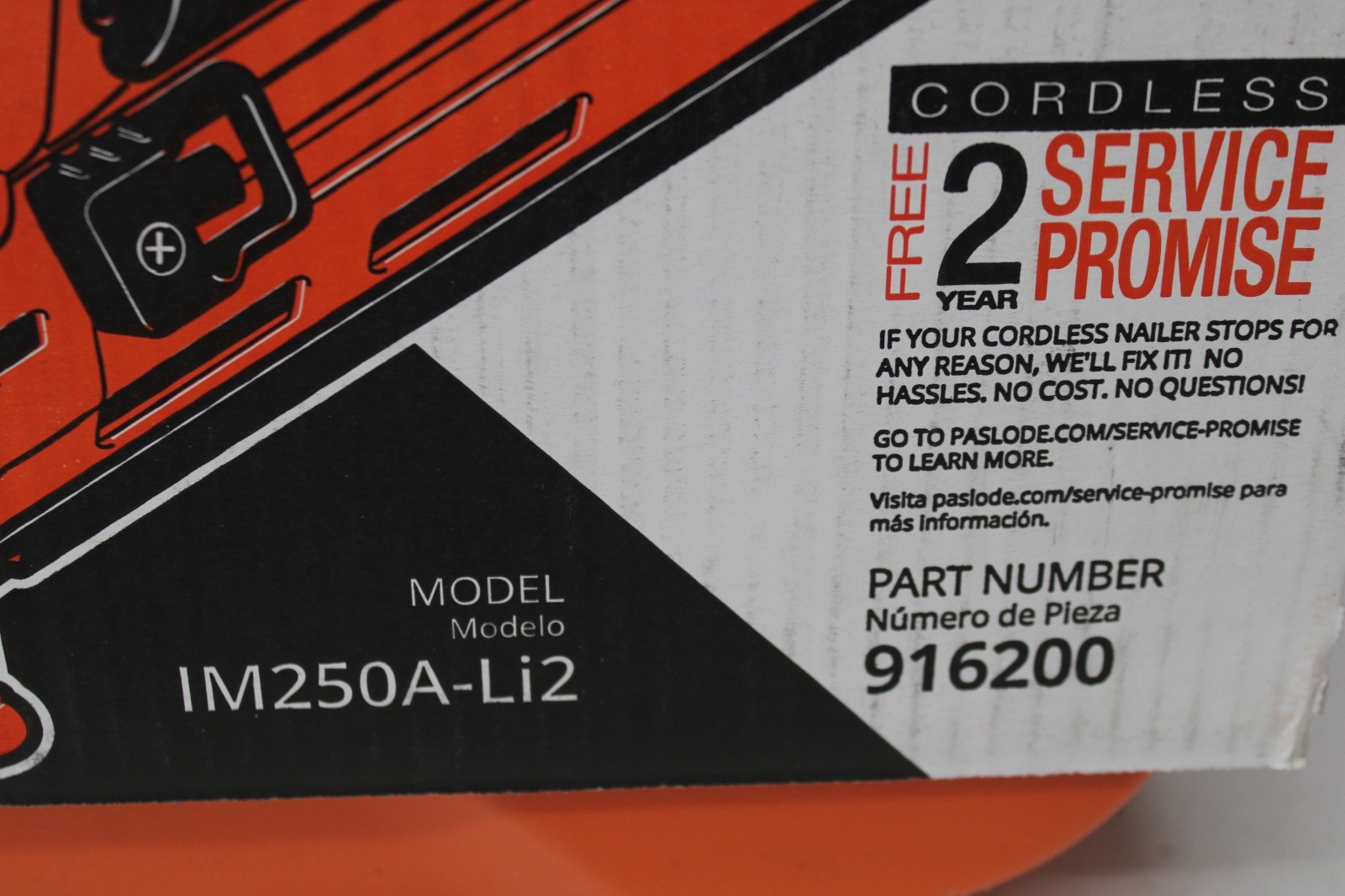 PASLODE 16GA IM250A-Li2 7.4V Finish Nailer KIT 916200 With 6 Pack (12000) Nails