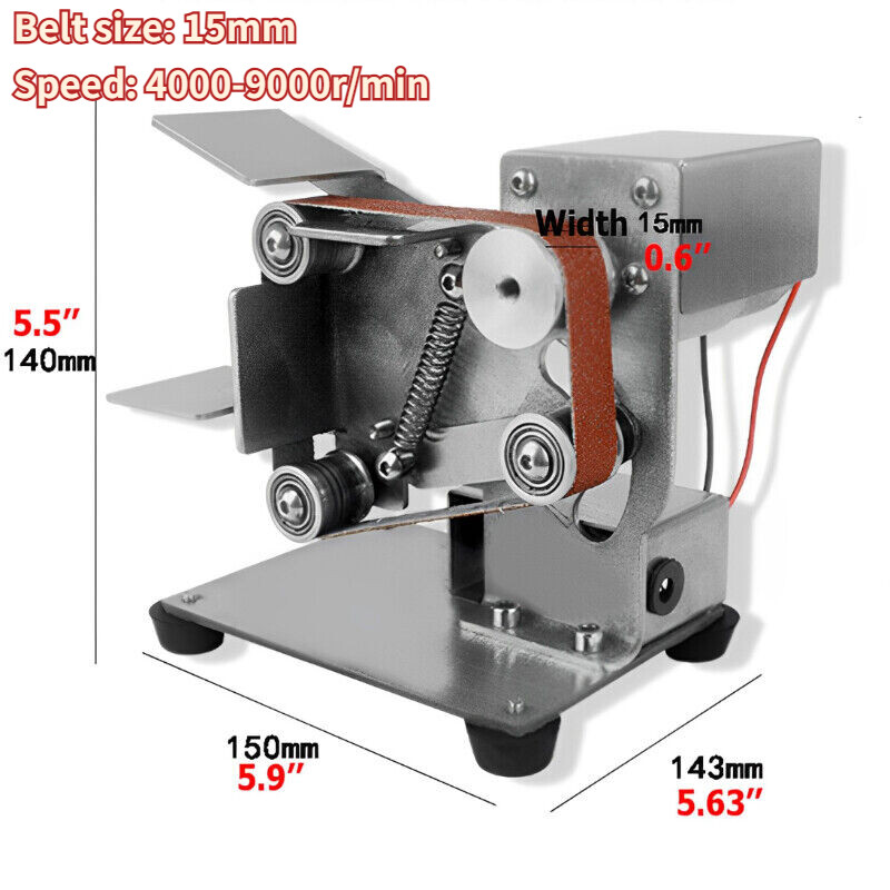 DC12-24V Mini Electric Belt Grinding Machine Knife Sharpener Wood Sanding Set