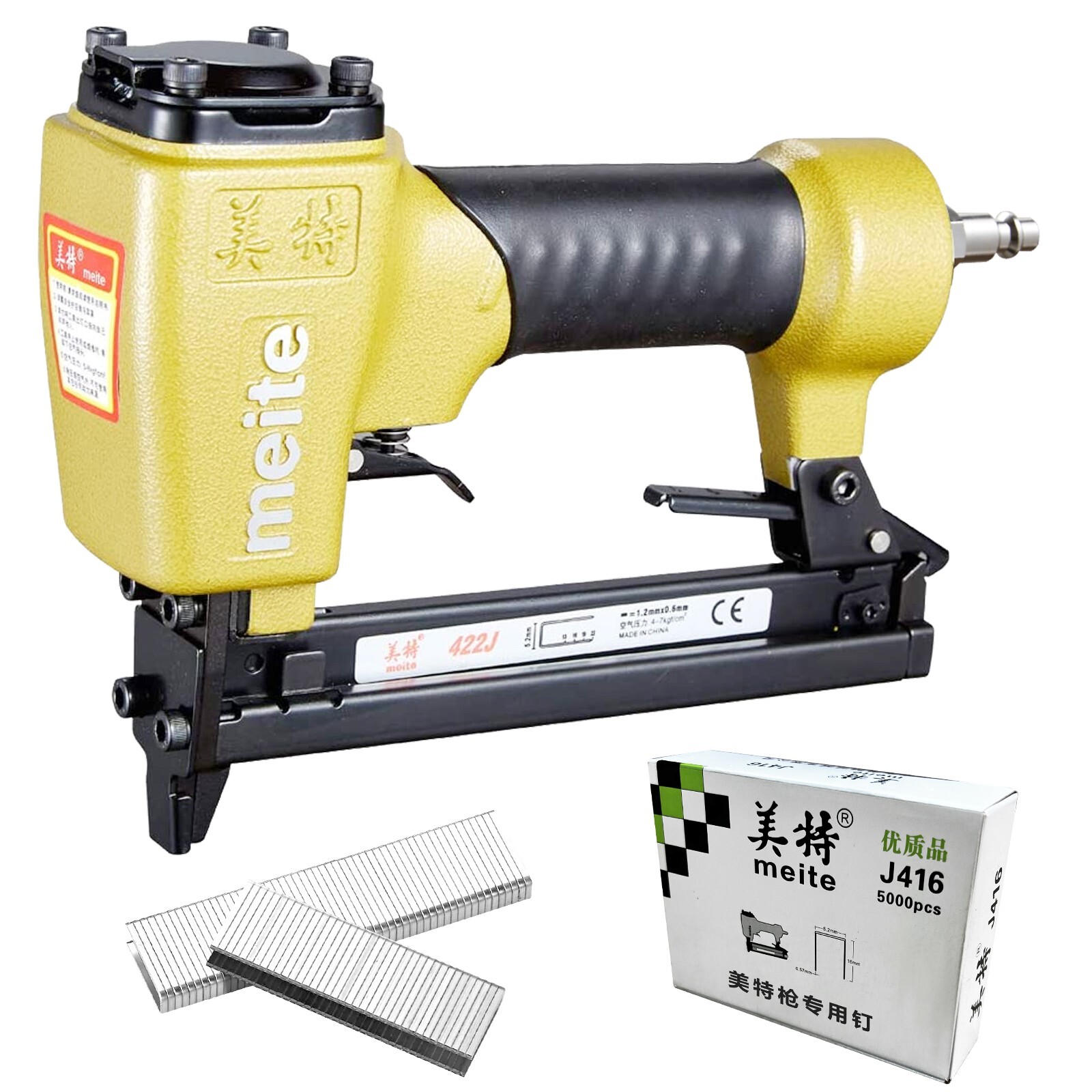 meite 20GA 1/5 » Crown 1/2&Prime;-7/8&Prime; Pneumatic Upholstery Fine Wire Stapler 422J