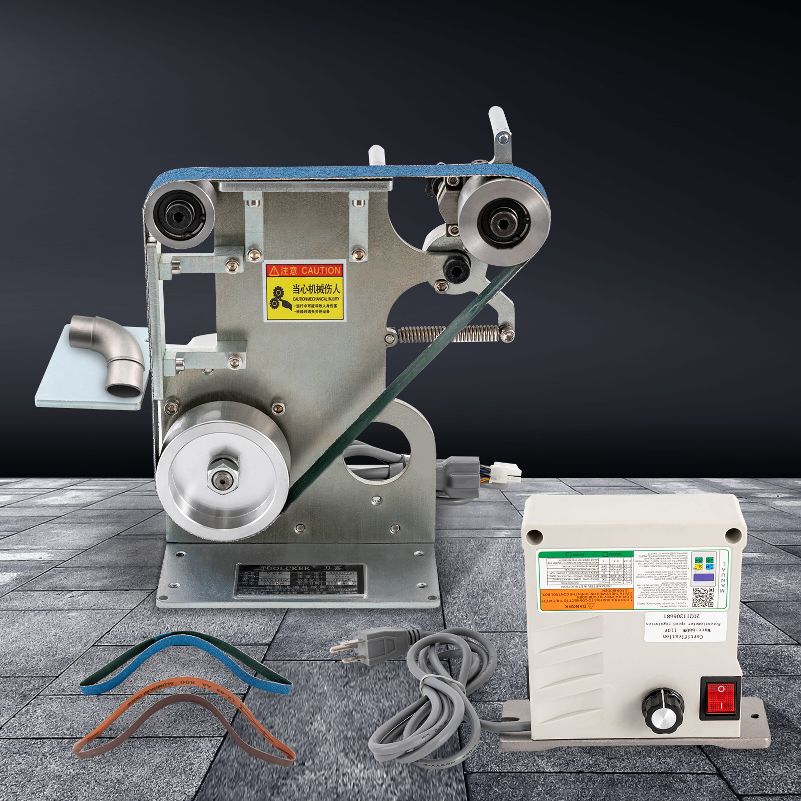 550W Belt Sander Horizontal 1×30&Prime; Belt Polishing Grinder W/ Motor 110V 6000 rpm