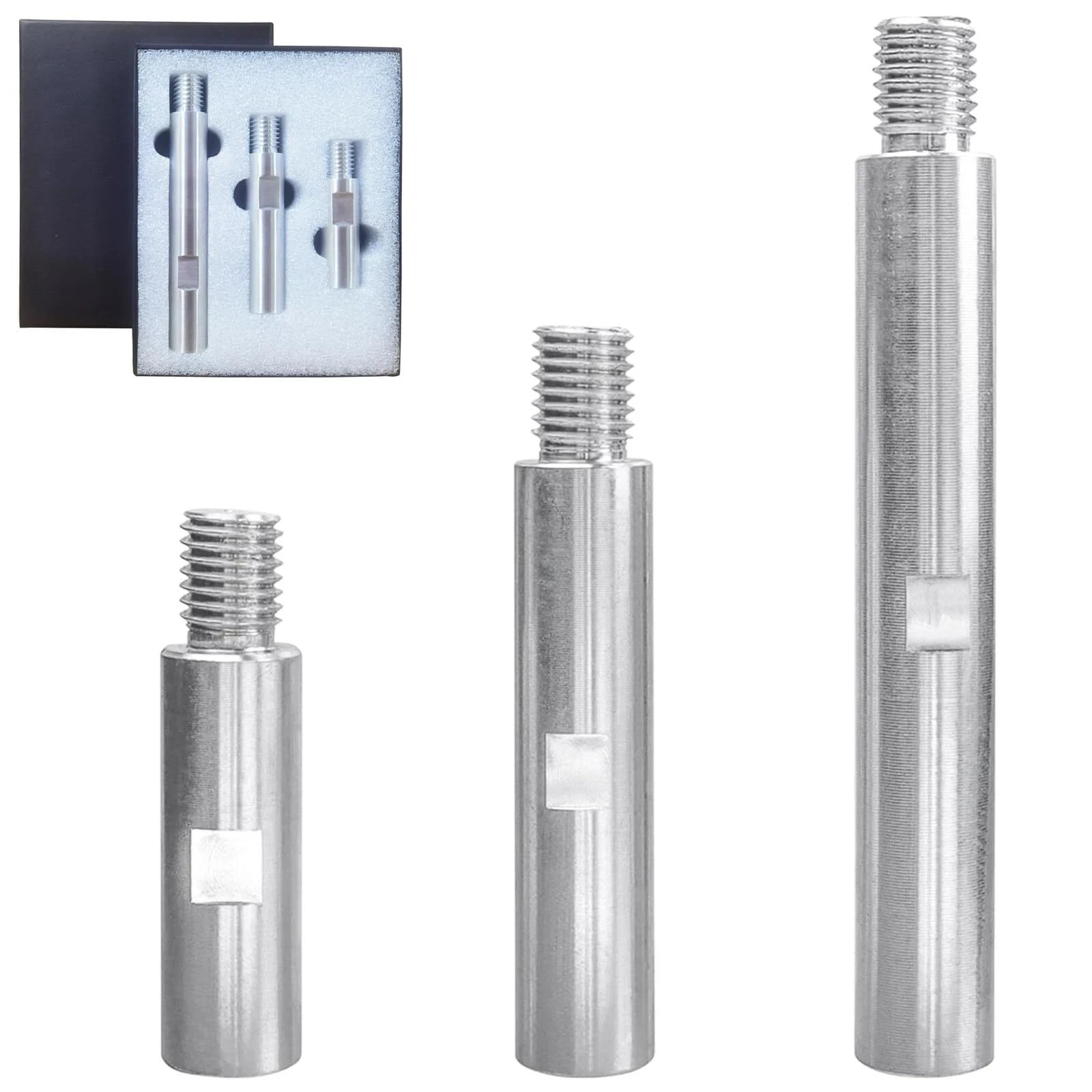 5/8 -11 Thread Rotary Extension Shaft Set For Rotary Polisher Car Polisher Pads