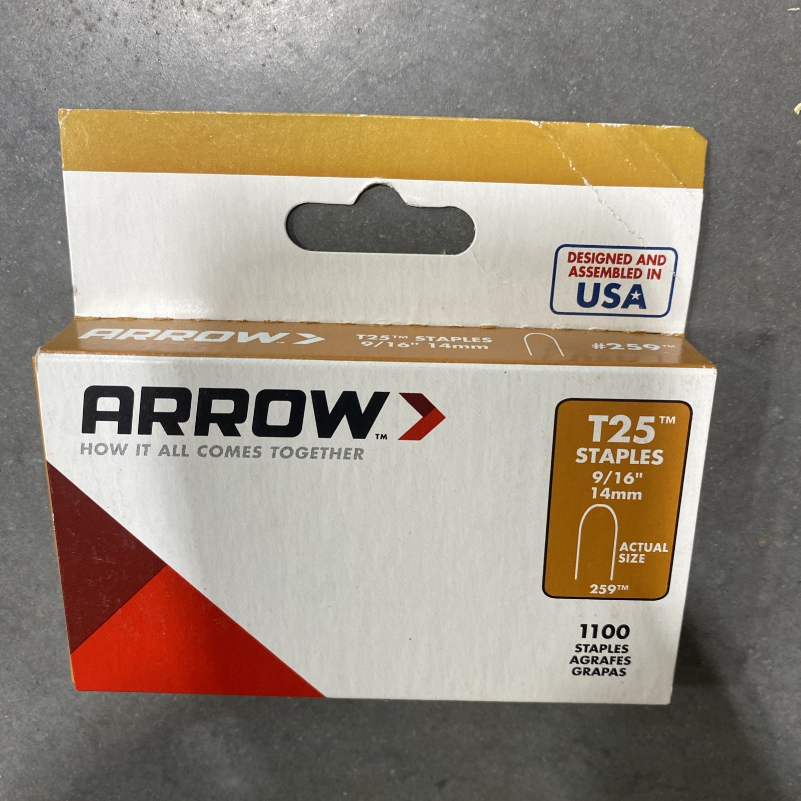 Arrow 259 T25 Heavy Duty Steel Staples for Installing Low Voltage Wires & Cables