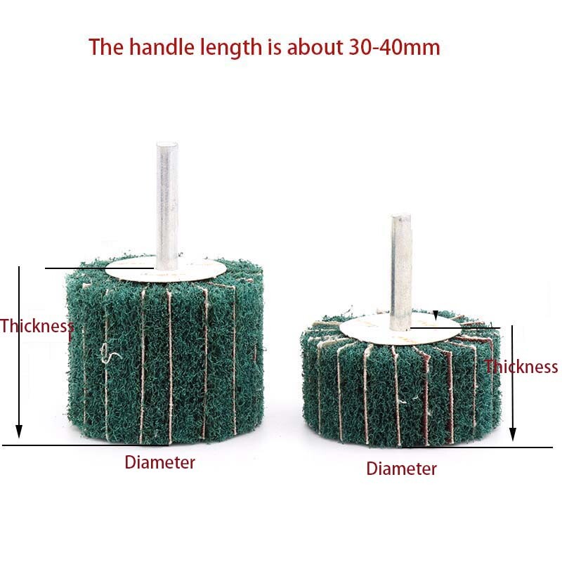 1/4&Prime; Shank Nylon Fiber Flap Wheel Polishing Sanding Mop Disc 25-100mm For Dremel