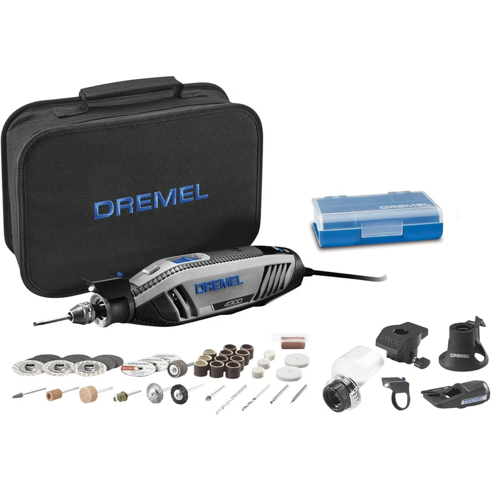 Dremel 4300-5/40 Corded Variable Speed Rotary Tool with 5 Attachments, 40 Access