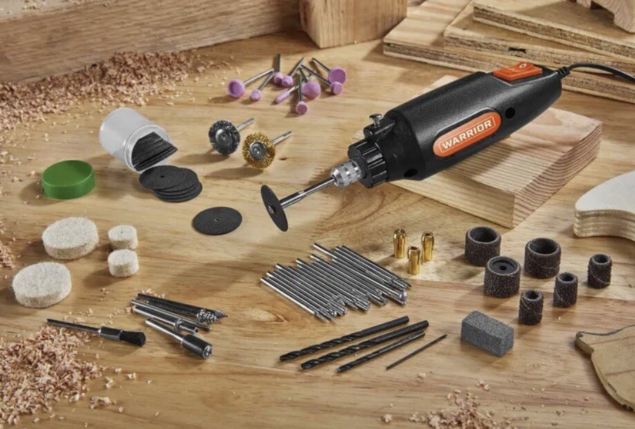 NEW IN BOX – Warrior 0.7 Amp Electric Rotary Tool Kit 80 Piece – 16,000 RPM