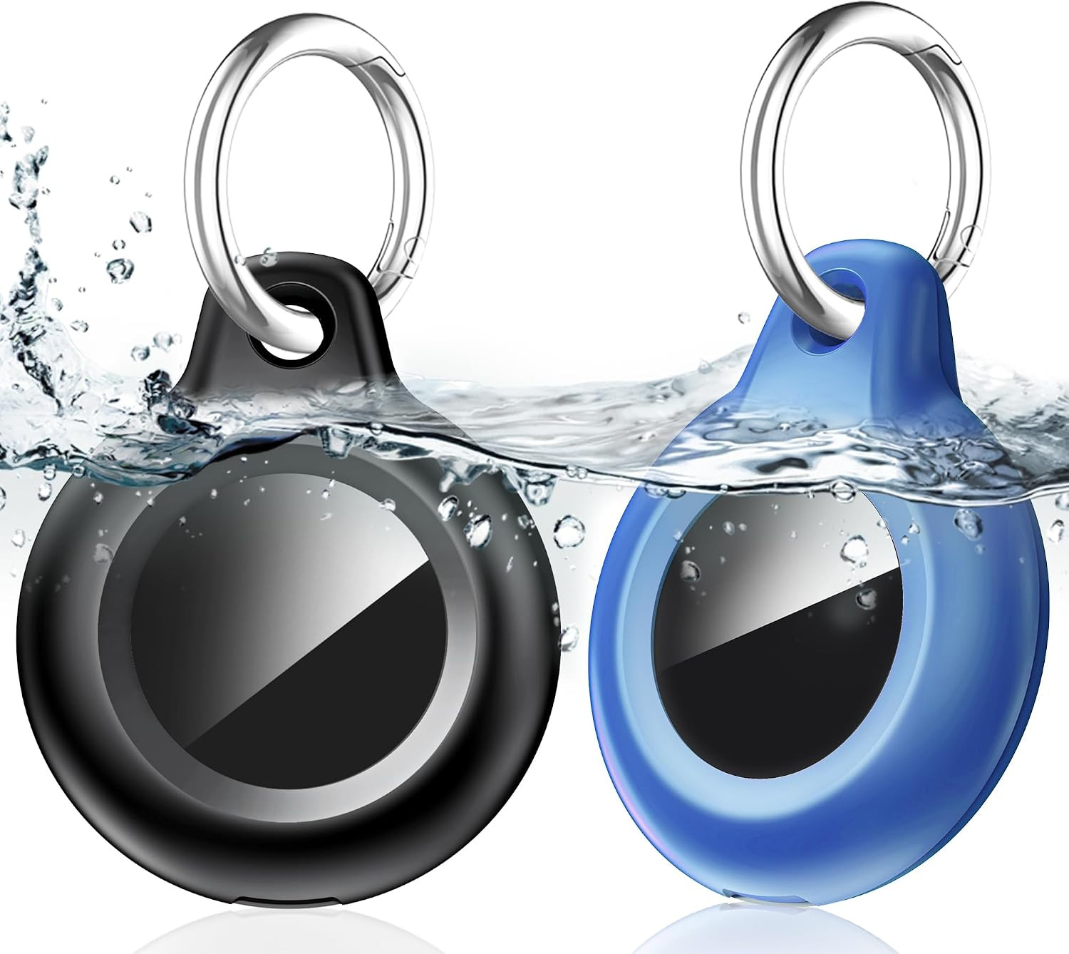 2 Pack Waterproof for Airtag Holder Case with Keychain, Shockproof & Dustproof A