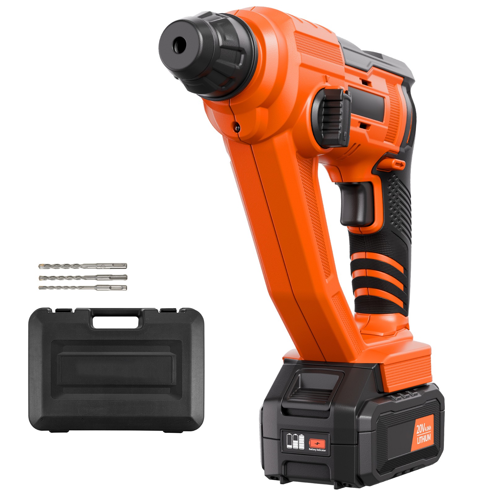Uimoso 20V Cordless SDS-Plus Rotary Hammer Drill Kit, 0.6&Prime;, 1000RPM, Dual Modes