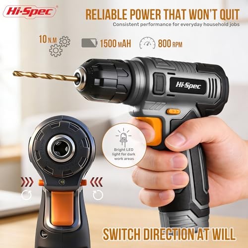 8V Cordless Drill Set & Household Tool Kit – USB Rechargeable | 47-Piece Gray