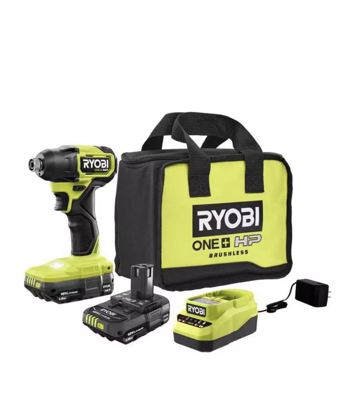 Ryobi One+ HP 18V 1/4 in Hex Compact Impact Driver Kit w/ Batteries – PSBID02K2