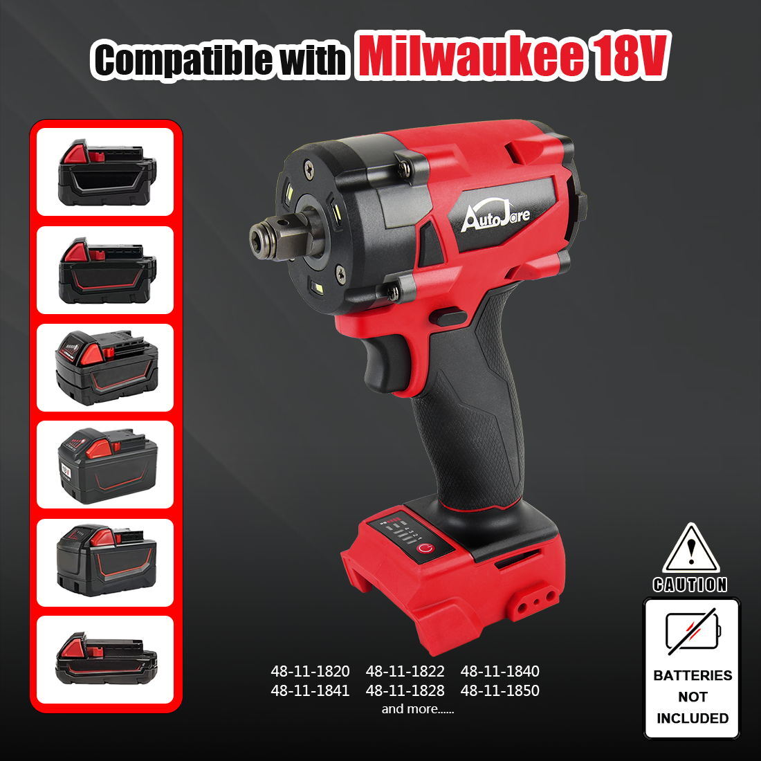 For Milwaukee M18 Battery Cordless Impact Wrench 1/2&Prime; Brushless Bare Tool Only