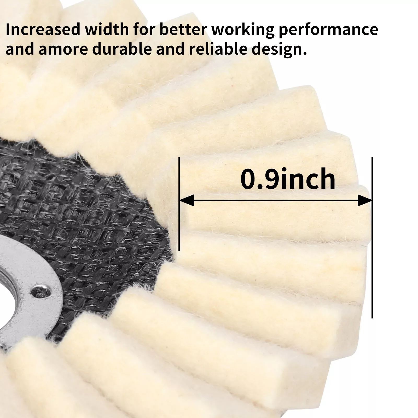 115MM Wool Felt Flap Disc Finishing Wheel Buffing Pads For Wood Metal Glass 2x