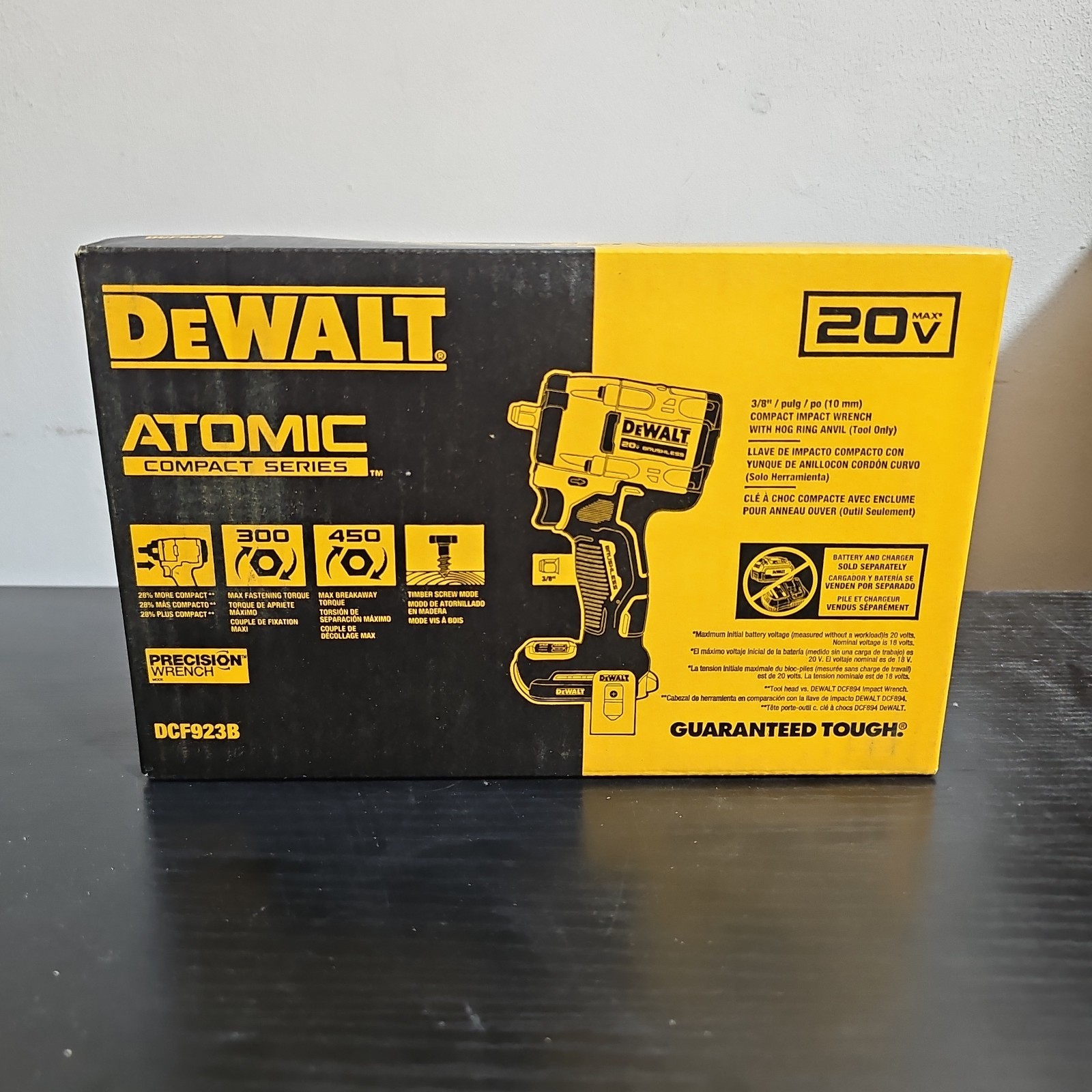 DeWALT 1/2&Prime; – 3/8&Prime; Compact Impact Wrench – DCF923B 20V ATOMIC MAX Bare Tool