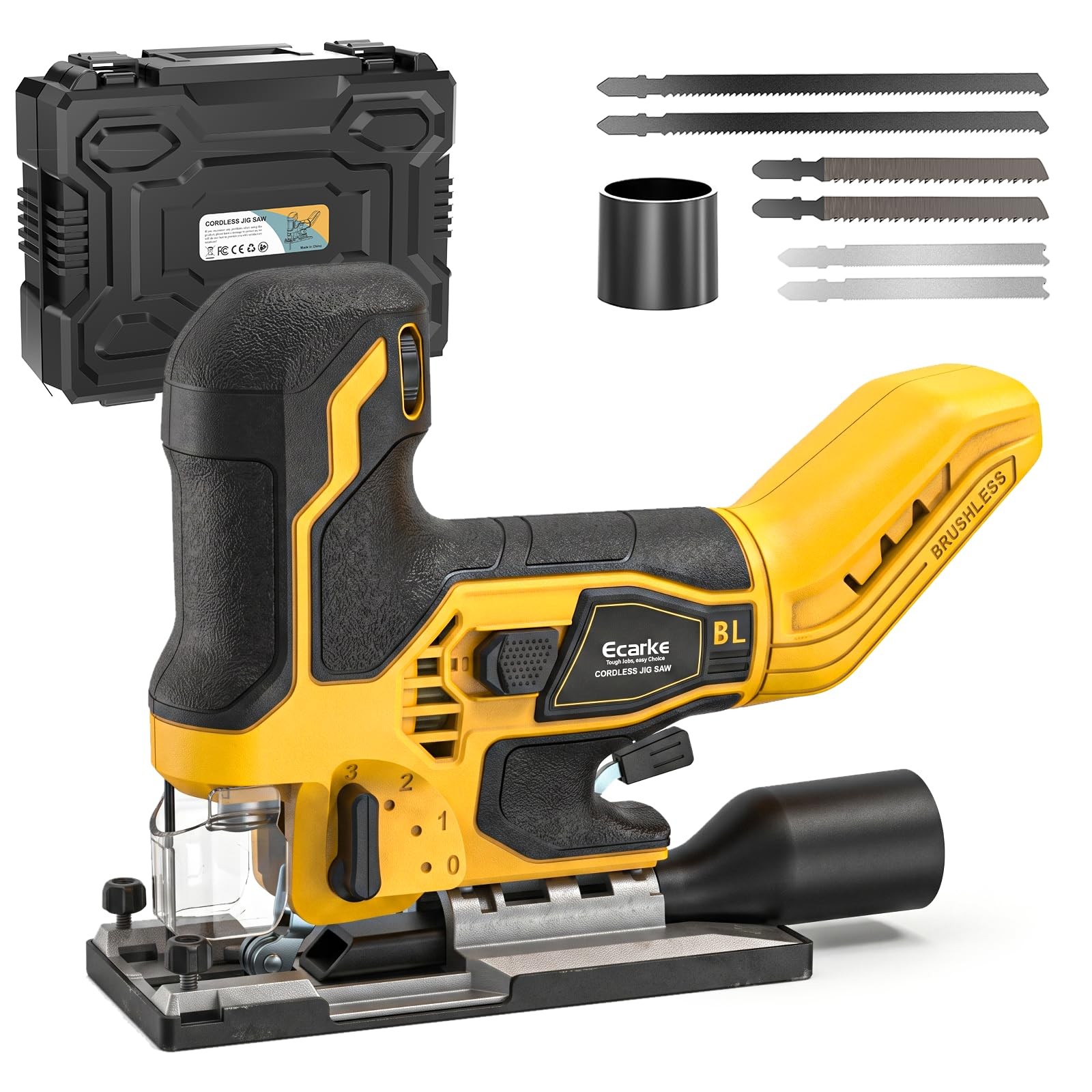 Cordless Jig Saw Compatible With Dewalt 20V, Brushless Motor 3800RPM, 7 Speed…